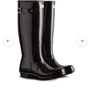 Hunter Black Ankle Boots